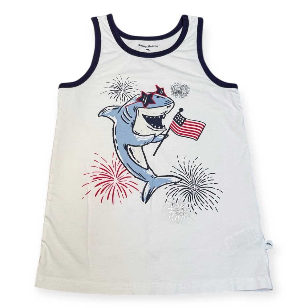 Tommy Bahama Boy’s Patriotic Shark‎ Tank Top
